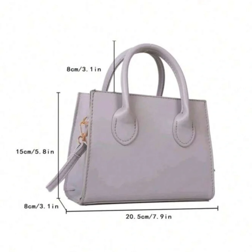 Luxe vegan leather mini square crossbody bag